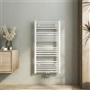 Heilmetz Termoarredo Bagno 1000x500mm, Scaldasalviette Bagno, scaldasalviette termoarredo, Scalda Asciugamani da Parete 1/2, Attacco Centrale, Interasse 50, Bianco