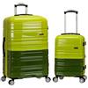 Rockland Set di 2 rotelle espandibili in policarbonato, 50,8 cm, 71,1 cm, 2 toni verdi, 2 Piece (20/28), Melbourne Hardside - Trolley espandibile con ruote girevoli