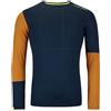 Ortovox Rock'n'Wool 185 - Maglia a maniche lunghe da uomo, strato base in lana merino extra morbida, per escursioni invernali, sci e snowboard, Oceano profondo., L