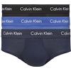 Calvin Klein Slip Hipster Confezione da 3 Uomo Cotone Elasticizzato, Multicolore (Black/Blueshadow/Cobaltwater Dtm Wb), XL