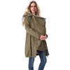 YIzdegg Giacca da trasporto per mamma e bambino, calda giacca premaman con inserto per neonato, cappotto lungo al ginocchio, con coulisse regolabile, per gravidanza, autunno, inverno, Nero , XXL