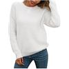 Generic Maglioni in cashmere da donna casual a maniche lunghe, maglione a tunica top autunno inverno comodo leggero slim fit in pile grosso caldo maglia pullover maglieria top basic autunno inverno felpe