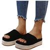 Zilosconcy Donna Ciabatte con Zeppa Estivi Platform Pantofole Suola Antiscivolo Traspirante Comode Leggero Estive Pantofole con Plateau Casuale Moda Pantofole Taglie Forti Sandali di Tutti i Giorni