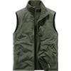 Oralidera Gilet Bodywarmer Reversibile da Uomo Gilet in Pile Uomo Senza Maniche Invernale Caldo Giacca Senza Maniche Full-zip con Tasca, Verde, L