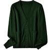 Generico Maglione Donna Cashmere Maglione Largo da Donna in Cotone Mercerizzato con Bottoni in Tinta Unita e Giacca Cardigan Tunica Donna Taglie Forti (AG, XXXXL)