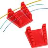 lasuroa 2pz Supporto per Saldatura, Morsetto per Saldatura a Stagno Supporto per Filo per Saldatore con 5 Slot Base Magnetica Adatto per Filo di Varie Dimensioni(Rosso)