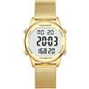 Hearkent Orologio contapassi pedometro da donna, goderti passi, chilometraggio, calorie, conto alla rovescia, sveglia e altre funzioni. Nessuna app, ricarica richiesta o bluetooth, 2401 (giallo)