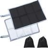 XIASHENG 2 Pezzi Tappetino Pieghevole,Cuscini Impermeabili da Esterno Cuscino per Stadio con 2 Sacchetti di Stoccaggio,Portatile Tappetino Pieghevole Campeggio Termicamente Tessuto Oxford Tappetino-Nero