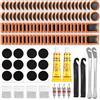 Sheryl&Rain Kit Riparazione Camera d'Aria Bici,176 Pezzi Portatile Kit Riparazione Camera d'Aria Bici,Kit Patch per Bici con 14 Toppe autoadesive per Pneumatici per Ciclisti Moto Veicoli Fuoristrada