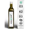 omega3zone Premium Omega-3 Olio con Vitamina D3 K2 - Olio di pesce ad alta concentrazione D3K2 - All trans MK‑7 K2 3.840 mg per porzione - Testato in laboratorio - Prodotto in Germania - Limone 500 ml