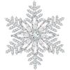 KristLand Spilla a Forma di Fiocco di Neve con zirconi Scintillanti, placcata in Oro, Elegante e di Lusso, per Donne, Natale, Matrimoni, Compleanni, Feste