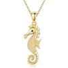 URONE Collana con ciondolo a forma di cavalluccio marino, in argento Sterling 925, squalo/delfino/polpo, 28 mm, Argento sterling, Non pietra preziosa