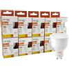 FactorLED Lampadina LED GU10, 10W, confezione da 10 pezzi, 1200lm, 220V, lampada Dicroica, angolo di apertura 110° (2700K)