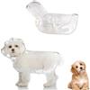 SSyang Impermeabile per animali domestici, Impermeabile per Cani con Cappuccio Impermeabile per Cuccioli di Cane di Piccola e Media Taglia,Regolabile Trasparente Poncho Impermeabile (M,Bianco)