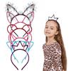 AYBUY LED Fascia per Feste Capelli Bambini, 6 Pezzi Fasce per Capelli con Luci a Led, Luminosi Cerchietti per Feste di Compleanno, Natale