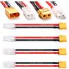 YIXISI 4 Pezzi Compatibile con Tamiya a XT60 Cavo Adattatore, Compatibile con Tamiya Connettore a XT60 Connettore, con Cavo in Silicone 10cm 14AWG, per Veicoli RC e Batterie Lipo