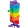PIQIUQIU Torre oscillante, in legno, multicolore, torre impilabili, gioco da tavolo in legno, gioco da tavolo, classico educativo, gioco da costruzione, gioco di famiglia (48 pezzi di colore casuale)