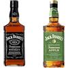 MENDOSA Jack Daniel's Original Hennessy 70 cl e Jack Daniel's Apple 70 cl, Confezione 2 Pezzi regalo, ideale per Natale, Pasqua, Capodanno.