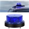Biqing 1 faro LED blu, 12/24 V, giroscopio polizia, rotondo, lampeggiante, 2 modalità, per auto, veicolo, camion, rimorchio, furgone