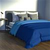 LARA MORADA-Trapunta/Piumone Matrimoniale Invernale, 240x250 cm Extra Caldo Tinta Unita, Jacquard Double-Face, 100% Made in Italy, Morbida Microfibra 300 g/mq, Blu/Blu Royal