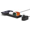 Belkin Caricabatteria wireless 3 in 1 con MagSafe, tappetino di ricarica rapida MFi, caricatore wireless per iPhone 16, 15, 14, 13, 12, Apple Watch 9, 8, 7, Ultra e precedenti, AirPods 2, Pro