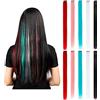 KHDULQ 10 Pz Coloratissimo Extension, Ciocche Colorate Per Capelli Bambina, Extension Capelli, Gessetti Colorati Per Capelli Party Highlight Strisce Colorate Per Capelli