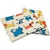 Ger3as Set di 2 strofinacci da cucina Gourmet, in lino/cotone, 50 x 70 cm, in misto lino, tessuto jacquard o stampato (cani)