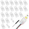 EPLZON 3 Pin 8 mm Connettore Striscia LED Connettori per Strisce LED Connettore Cavo Striscce LED Connettori Senza Saldatura LED per SMD 5050 5630 monochrom LED Strip(20Pezzi)