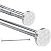 HIKENRI Bastone telescopico estensibile per tende da doccia, in acciaio inox, senza fori, opaco, per bagno, armadio, Garderobe 50-200 cm