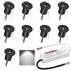 DYKUWEY Faretto da incasso 1W 9 pezzi Mini Luci da incasso 12V Faretto a LED per soffitto camera da letto Armadietto del bagno Scala per posto auto coperto (Nero Bianco Freddo 6000K)