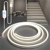 YOODI Striscia LED con Sensore di Movimento, 2M Luce Bianca Fredda Striscia LED con Timer, PVC Flessibile Tagliabile Luci al Neon a Dimmerabile Continua per Scale, Armadio, Cucina, Presa USB