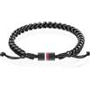 Tommy Hilfiger Jewelry Braccialetto in corda da uomo Collezione BRAIDED METAL Nero - 2790513