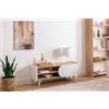 Hanah Home Supporto per TV, melammina, Bianco Zaffiro, Taglia Unica