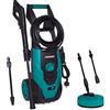 VONROC Idropulitrice V18-2 1800W - 140 bar - 420 l/h - Include Tubo da 8 m, serbatoio detergente integrato, lava patio, ugelli e accessori