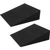 LOVIVER 2X Yoga Wedge Blocks Slant Board Vitello Barella Stretch Boards Barella del Piede Eva Muscle Building Squat Wedge Block per Balance Bodybuilding, Nero 24cmx15cmx6cm
