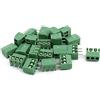 uxcell Sourcingmap 20PCS ZB350 AC300 V 10 A 3p passo 3.5 mm PCB morsettiera a vite connettore verde