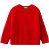 United Colors of Benetton Maglia G/C M/L 19BAG100Q Maglione, Rosso, 4 Anni Bambina