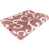 HOME ZEN HOUSEHOLD LINEN telo gran foulard copriletto copritutto copridivano art sunny in tessuto di poliestere e cotone antistrappo con fantasie in stampo damascato floreale cancello misura 240x270 cm melange rosso