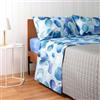 Bassetti Completo lenzuolo matrimoniale cotone (STRAY DJ 39800 astratto blu, MATRIMONIALE)