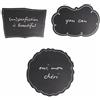 Villa d'Este Home Tivoli Set 3 Tovaglietta lavagna in plastica, Blackboard