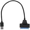 YUMIN Adattatore Da Disco Rigido Sata Da Usb 3.0 A 2.5 Pollici Sata To Usb 3.0 Converter-Black