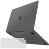 TECOOL Cover Smerigliata per MacBook Pro 16 Pollici M4 M3 M2 M1 Pro/Max 2021-2024 (A3403 A3186 A2991 A2780 A2485), Custodia Ultrasottile Rigida e Copritastiera UE in TPU, Grigio Siderale