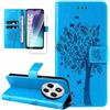 Dcjlbo Cover per Xiaomi Redmi 14C Custodia Cover in Pelle Portafoglio a Libro con Pellicola Vetro Temperato Porta Carte Magnetica Cover Flip Case Cuoio Antiurto Custodia per Xiaomi Redmi 14C-Blu