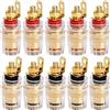 Greluma 10 Pcs Spina a banana da 4 mm Connettore per presa di corrente per terminale dell'altoparlante dell'amplificatore Piastra a parete