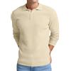 Sailwind Maglione da uomo con colletto polo, maglione da uomo, a maniche lunghe, abbottonatura, per il tempo libero, beige., M