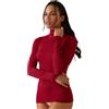LADY·C Maglia Modal e Cashmere Collo Alto Manica Lunga (IT, Testo, S, Regular, Regular, Viola)