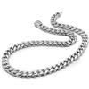 Dankadi Collana Cubana Massiccia Larga 10MM in Argento Sterling 925, Catena Cubana a Maglia 40,6-76,2cm Rock Punk Hip Pop Miami Gioielli per Regalo Festa Anniversario per Uomo, 22, Argento sterling