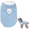 DiiWmme Maglione Invernale in Pile per Cani di Piccola e Media Taglia, Caldo, con Anello a D (Blu, L)