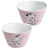 United Labels The Peanuts Snoopy - Ciotola per cereali, 500 ml, colore: Rosa con pois