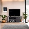 Hanah Home Supporto per TV, melammina, Marrone Scuro Nero, Taglia Unica
